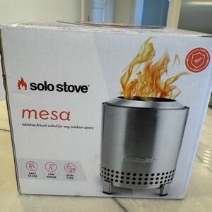 Mesa Tabletop Fire Pit - Silver -NIB